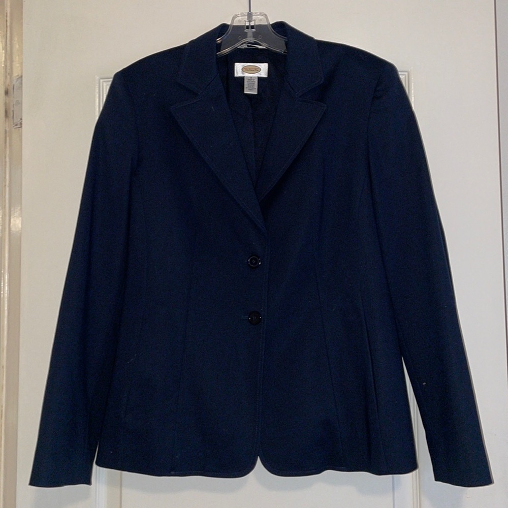 Talbots Navy Blue Stretch Blazer. Size 6.